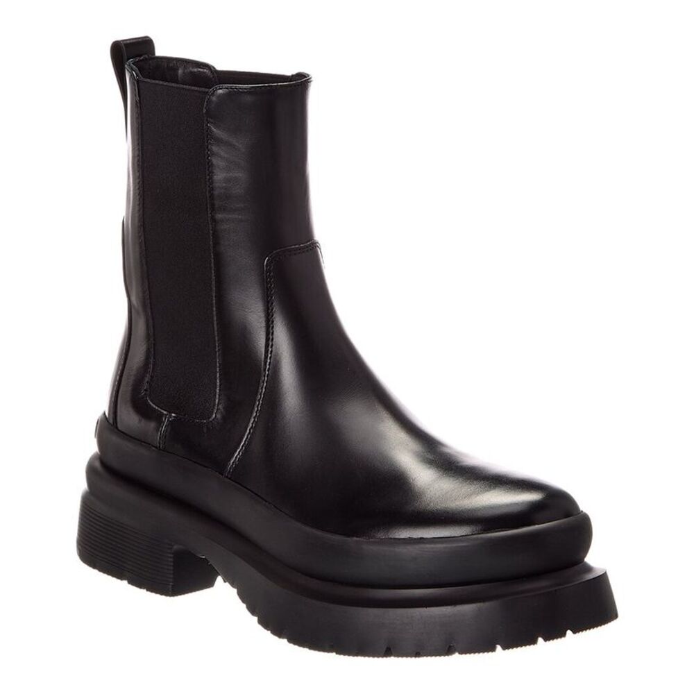 Valentino Beatle Leather Boot, Black
